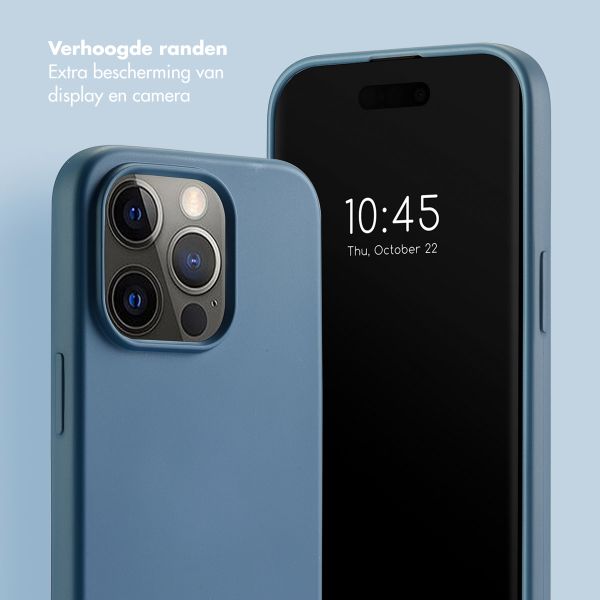 Selencia Backcover met luxe polskoord iPhone 14 Pro - Blauw