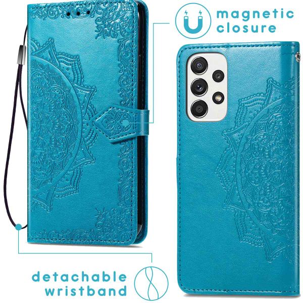 imoshion Mandala Bookcase Samsung Galaxy A33 - Turquoise