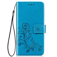 Klavertje Bloemen Bookcase Sony Xperia 1 II - Turquoise