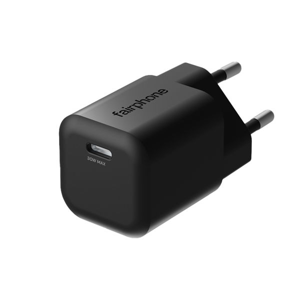 Fairphone USB-C Fast Charger 30W - GaN oplader - Zwart