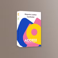 Accezz Magnetische Leren Wallet met standaard - Geschikt voor Apple Find My - Coffee Brown