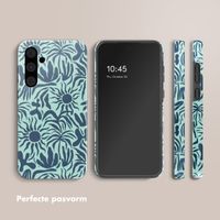 Selencia Vivid Tough Backcover Samsung Galaxy A55 - Tropical Vibes Light Blue