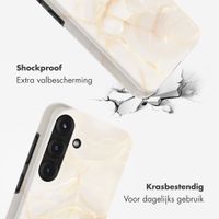 Selencia Vivid Backcover met MagSafe Samsung Galaxy S25 - Golden Beige Marble