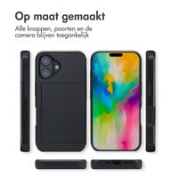 imoshion Backcover met pasjeshouder Apple iPhone 16 - Zwart