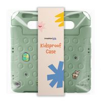 imoshion Kidsproof tablethoes met afneembare dolls Apple iPad 11 (2025) 11 inch A16 / iPad 10 (2022) 10.9 inch - Olive Green