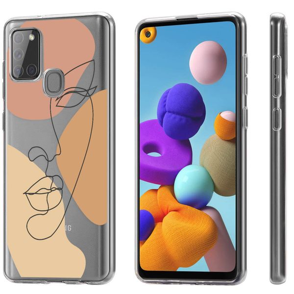 imoshion Design hoesje Samsung Galaxy A21s - Gezicht - Multicolor