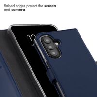 Selencia Genuine Leather Book Case Samsung Galaxy A27 (5G) - Dark Blue
