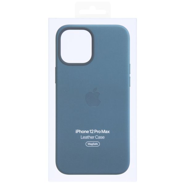 Apple Leather Backcover MagSafe Apple iPhone 12 Pro Max - Baltic Blue