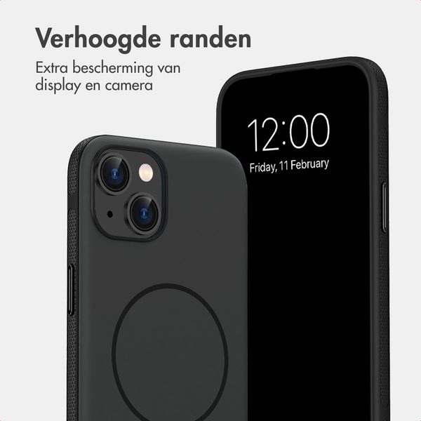 imoshion Color Backcover met Thin MagSafe Ring Apple iPhone 14 / 13 - Zwart