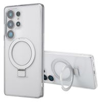 Accezz Ring Stand Backcover met MagSafe Samsung Galaxy S25 Ultra - Transparant