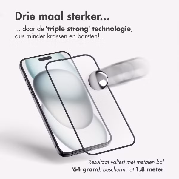 Accezz Triple Strong Full Cover Glas Screenprotector met applicator Samsung Galaxy A54 / S23 FE - Transparant 