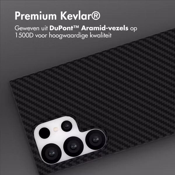 Accezz MagSafe Kevlar Backcover Samsung Galaxy S24 Ultra - Zwart