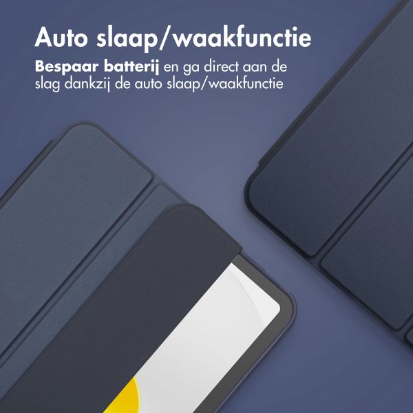 Accezz Smart Silicone Bookcase Apple iPad 11 (2025) 11 inch A16 / iPad 10 (2022) 10.9 inch - Donkerblauw