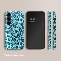 Selencia Vivid Tough Backcover Samsung Galaxy S24 - Wild Spots Light Blue