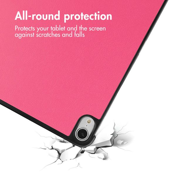 imoshion Trifold Book Case Apple iPad Air 11 inch (2026) M4 / (2025) M3 / (2024) M2 / Air 5 (2022) / Air 4 (2020) - Pink