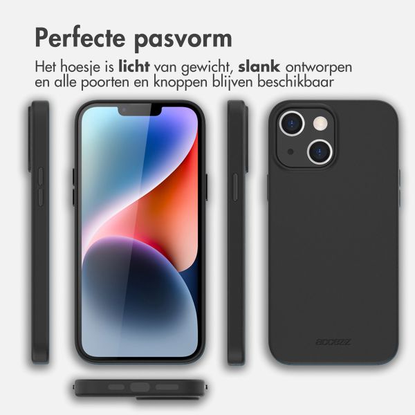 Accezz Leather Backcover met MagSafe Apple iPhone 14 Plus - Zwart