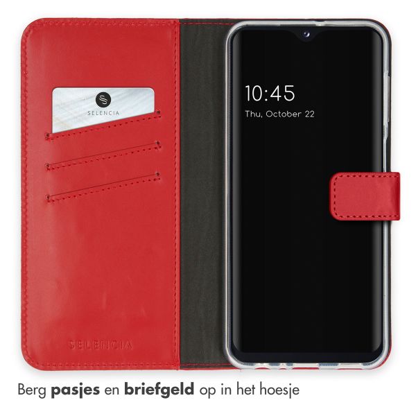 Selencia Echt Lederen Bookcase Samsung Galaxy A23 (5G) - Rood