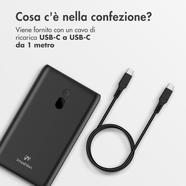 imoshion Powerbank 20.000 mAh - Quick Charge en Power Delivery - 100W - Zwart