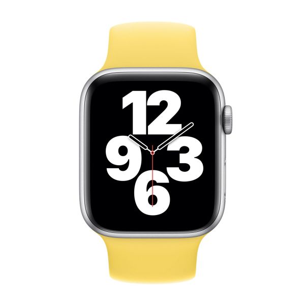 Apple Siliconen solobandje Apple Watch | 44/45/46/49 mm - Maat 8 - Ginger