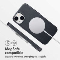 Accezz Leather Back Cover with MagSafe Apple iPhone 14 - Onyx Black
