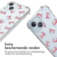 imoshion Design hoesje met koord Apple iPhone 15 - Crab Watercolor