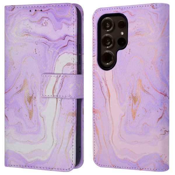 imoshion Design Bookcase Samsung Galaxy S24 Ultra - Purple Marble