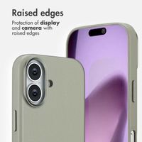 Accezz Leather Back Cover with MagSafe Apple iPhone 17 - Light Grey