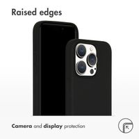 Accezz Liquid Silicone Back Cover with MagSafe Apple iPhone 15 Pro - Black