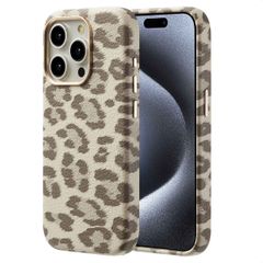 Selencia Sabi Case Panther Print with MagSafe Apple iPhone 15 Pro - Soft Ivory
