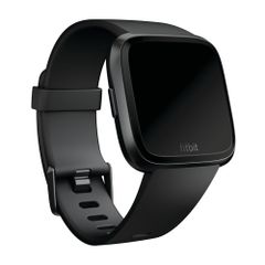 Fitbit Classic siliconen band Fitbit Versa / Versa 2 / Versa Lite - Maat L - Zwart