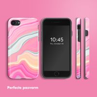 Selencia Vivid Tough Backcover iPhone SE (2022 / 2020) / 8 / 7 - Pastel Lipstick Marble