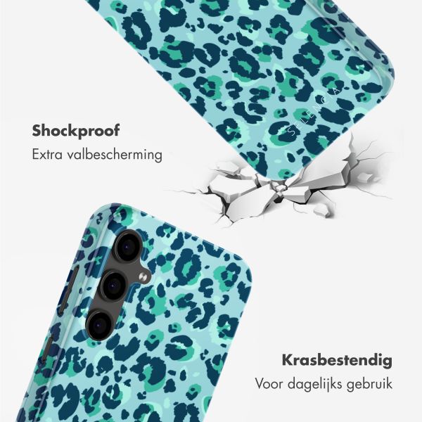 Selencia Vivid Tough Backcover Samsung Galaxy S24 FE - Wild Spots Light Blue