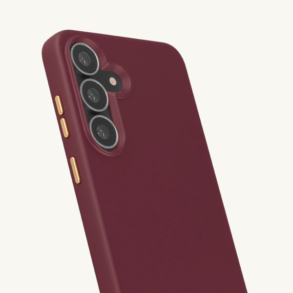 Selencia Rivièra MagSafe Backcover met afneembare haakjes Samsung Galaxy S25 FE - Bold Burgundy