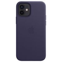 Apple Leather Backcover MagSafe Apple iPhone 12 (Pro) - Deep Violet