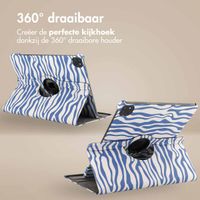 imoshion 360° Draaibare Design Bookcase Apple iPad Air 13 inch (2025) M3 / (2024) M2 - White Blue Stripes