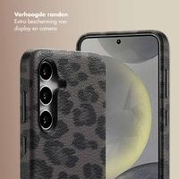 Selencia Sabi Backcover Panterprint met MagSafe Samsung Galaxy S24 - Midnight Black