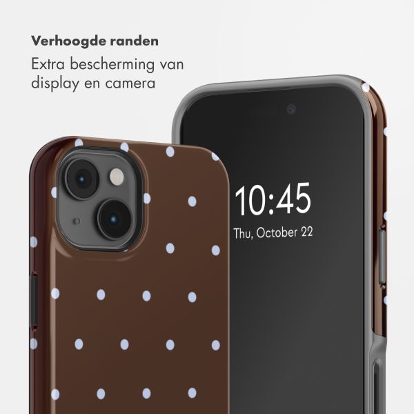 Selencia Vivid Backcover Apple iPhone 14 - Happy Dots Chocolate