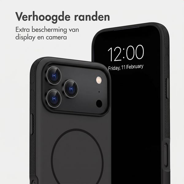 imoshion Color Backcover met Thin MagSafe Ring Apple iPhone 18 Pro / 17 Pro - Zwart