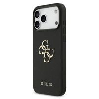 Guess Big 4G Logo Backcover Grained Apple iPhone 17 Pro - Zwart
