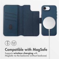 Accezz 2-in-1 Leather Bookcase with MagSafe Apple iPhone 17e / 16e - Nightfall Blue