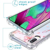 imoshion Design hoesje met koord Samsung Galaxy A40 - Bloem - Roze