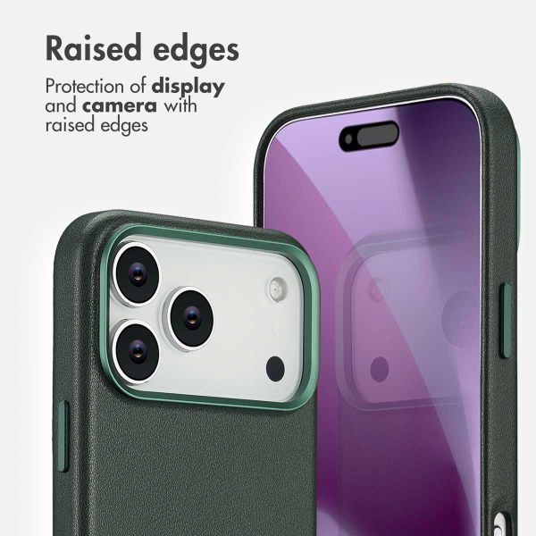 Accezz Leather Back Cover with MagSafe Apple iPhone 17 Pro Max - Cedar Green