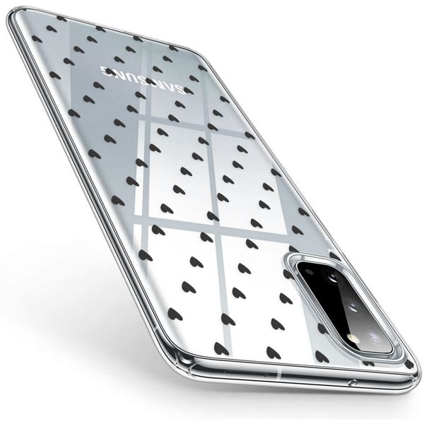 imoshion Design hoesje Samsung Galaxy S20 - Hartjes - Zwart