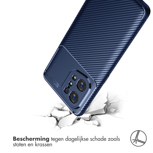 imoshion Carbon Softcase Backcover Oppo Find X5 5G - Blauw