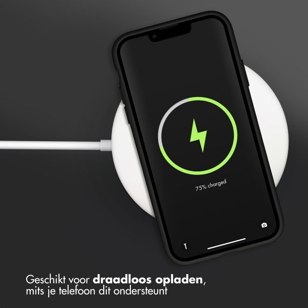 Accezz Liquid Silicone Backcover Apple iPhone X / Xs - Zwart