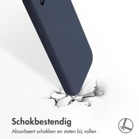 Accezz Liquid Silicone Backcover Google Pixel 9A - Donkerblauw