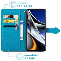 imoshion Mandala Bookcase Xiaomi Poco X4 Pro 5G - Turquoise