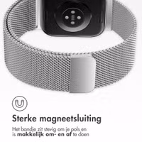 imoshion Milanees magnetisch bandje Xiaomi Smart Band 9 / 8 Pro / Redmi Watch 6 / 5 / 4 - Zilver