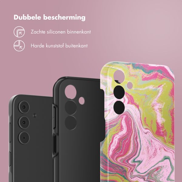 Selencia Vivid Backcover Samsung Galaxy A15 (5G) - Marble Pink