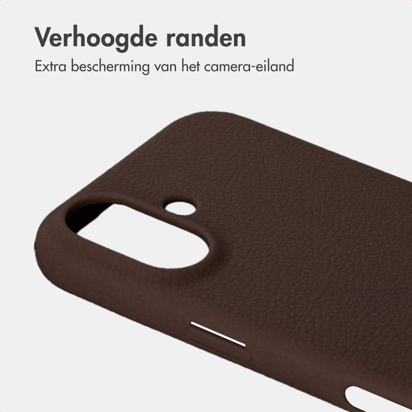 imoshion Texture Backcover Apple iPhone 16 - Donkerbruin